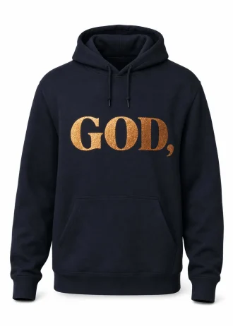 God, You Are Holy Hoodie Navy front view